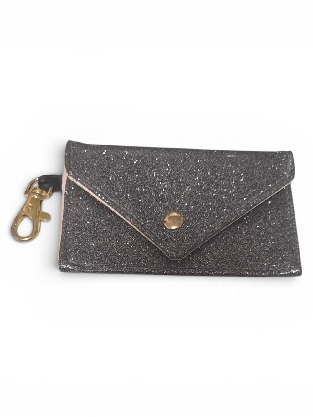 Glitter Envelope Key & Card Holder - Charcoal